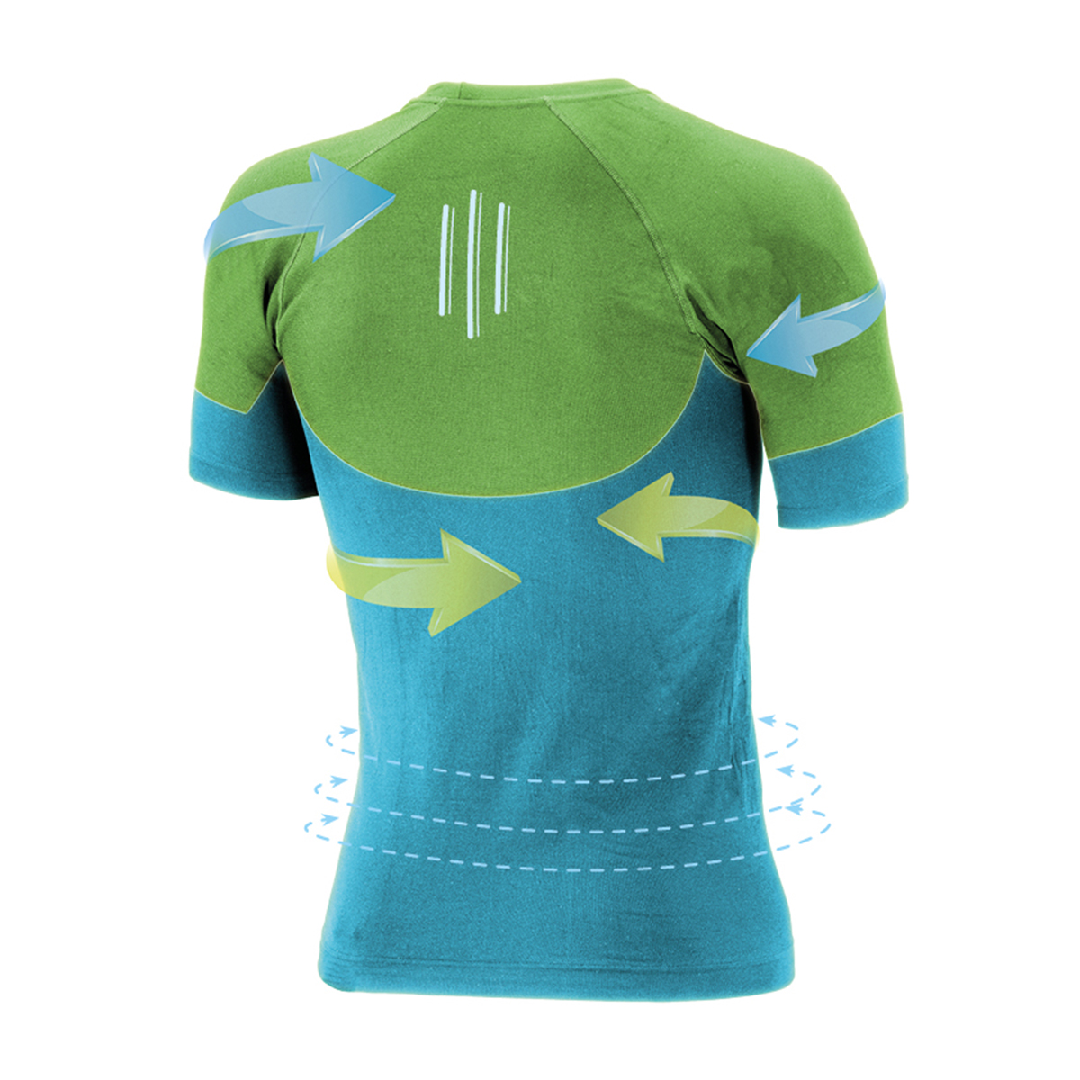 Men's Short Sl. Shirt + Shoulder Support Accapi